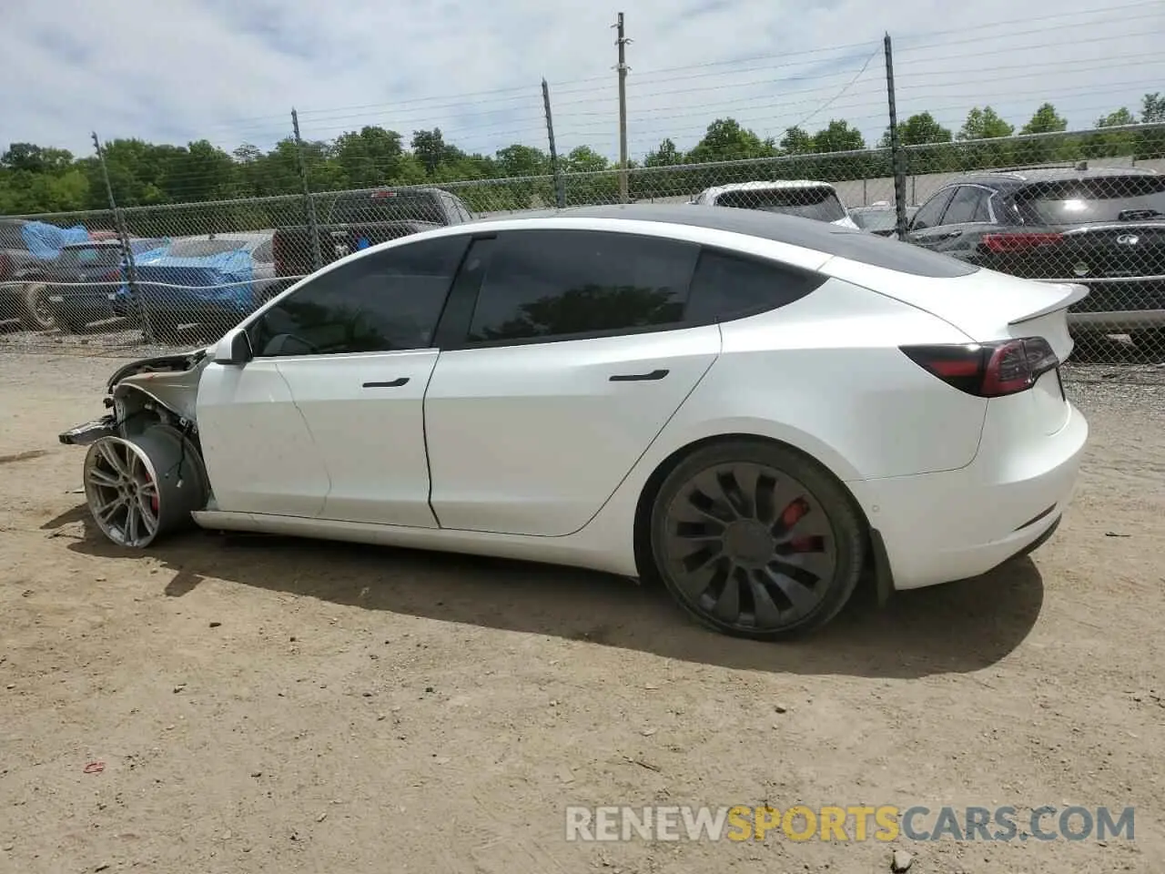 2 Photograph of a damaged car 5YJ3E1EC5MF015740 TESLA MODEL 3 2021