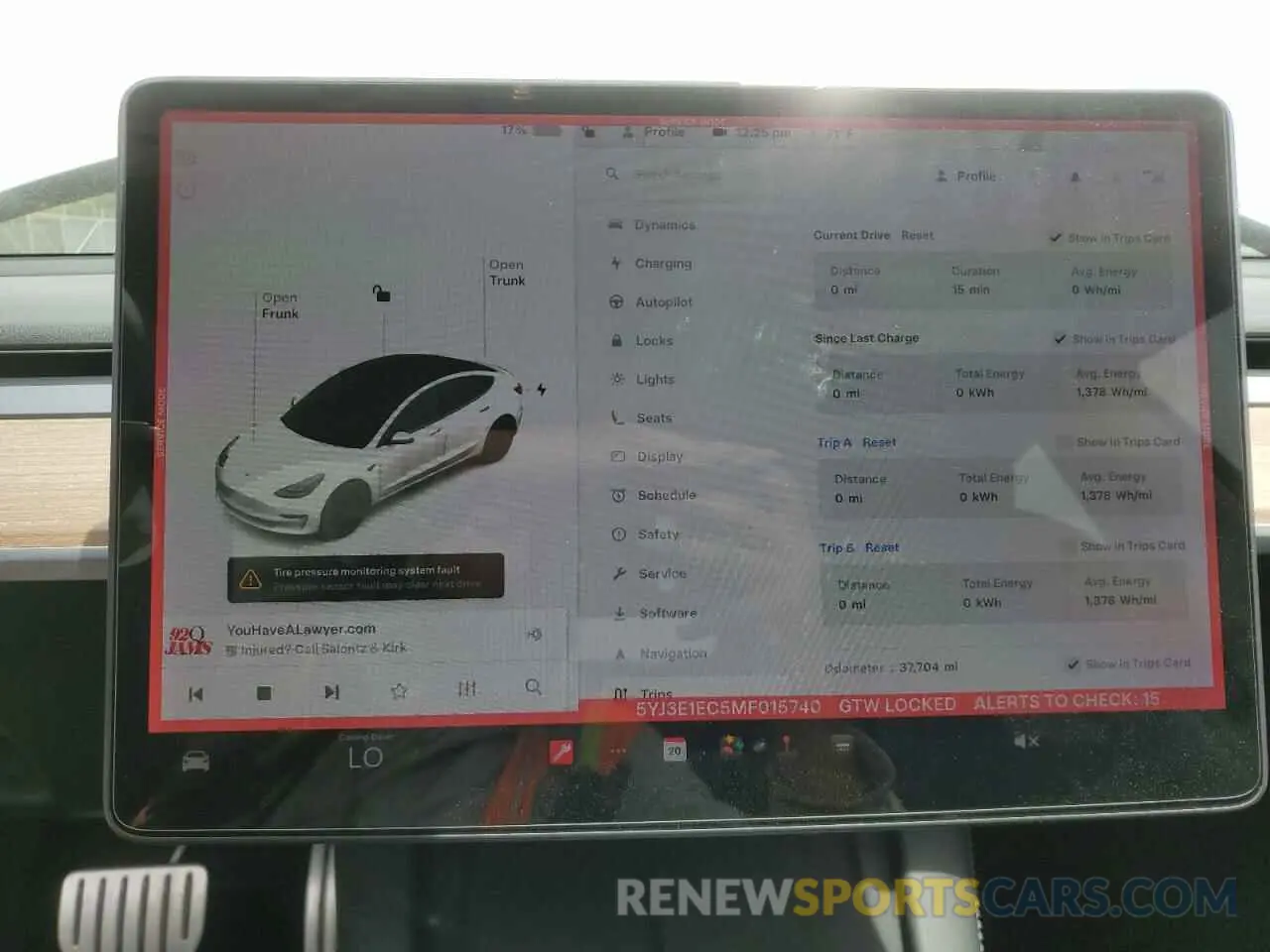 9 Photograph of a damaged car 5YJ3E1EC5MF015740 TESLA MODEL 3 2021