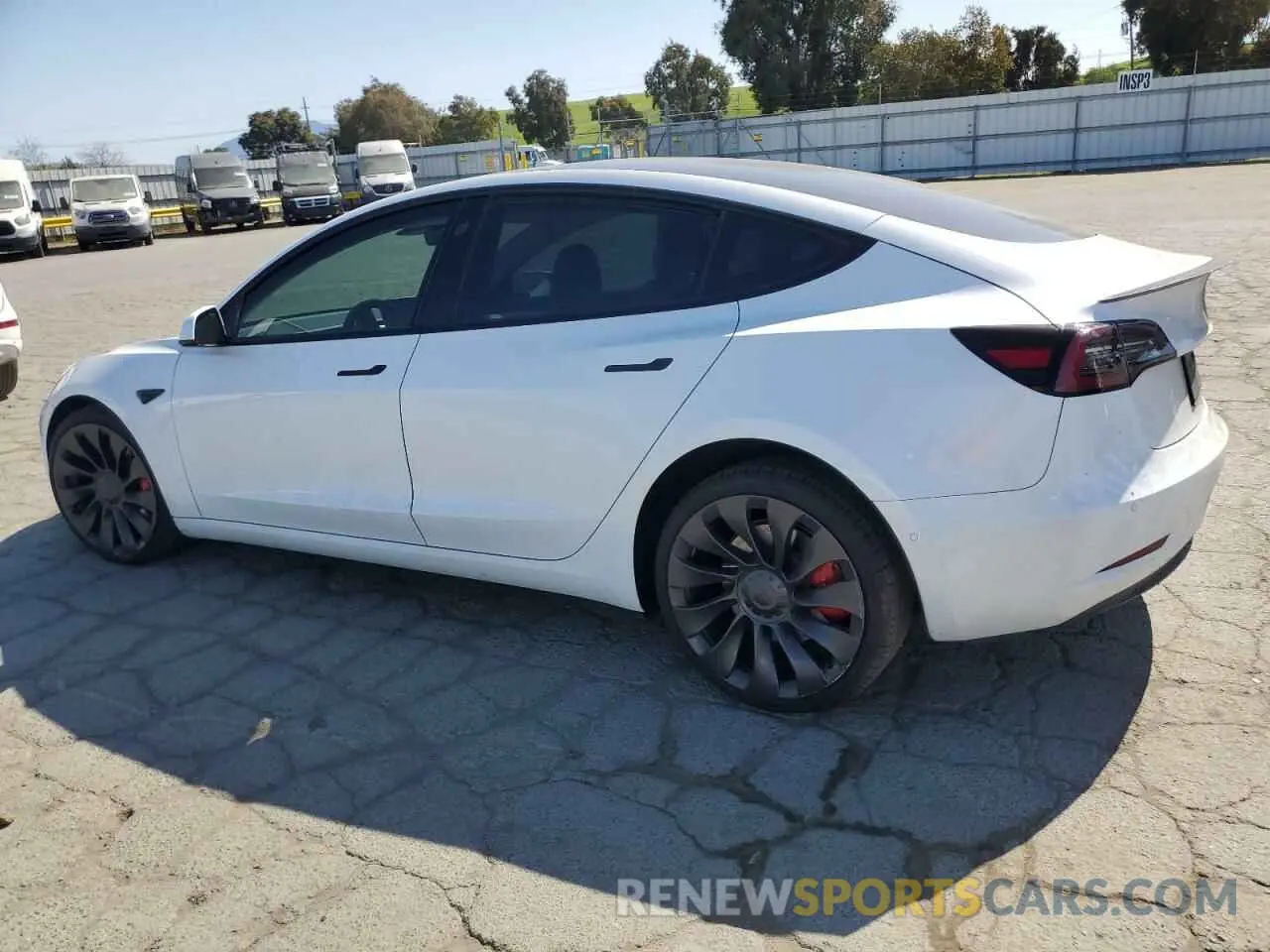 2 Photograph of a damaged car 5YJ3E1EC5MF077493 TESLA MODEL 3 2021