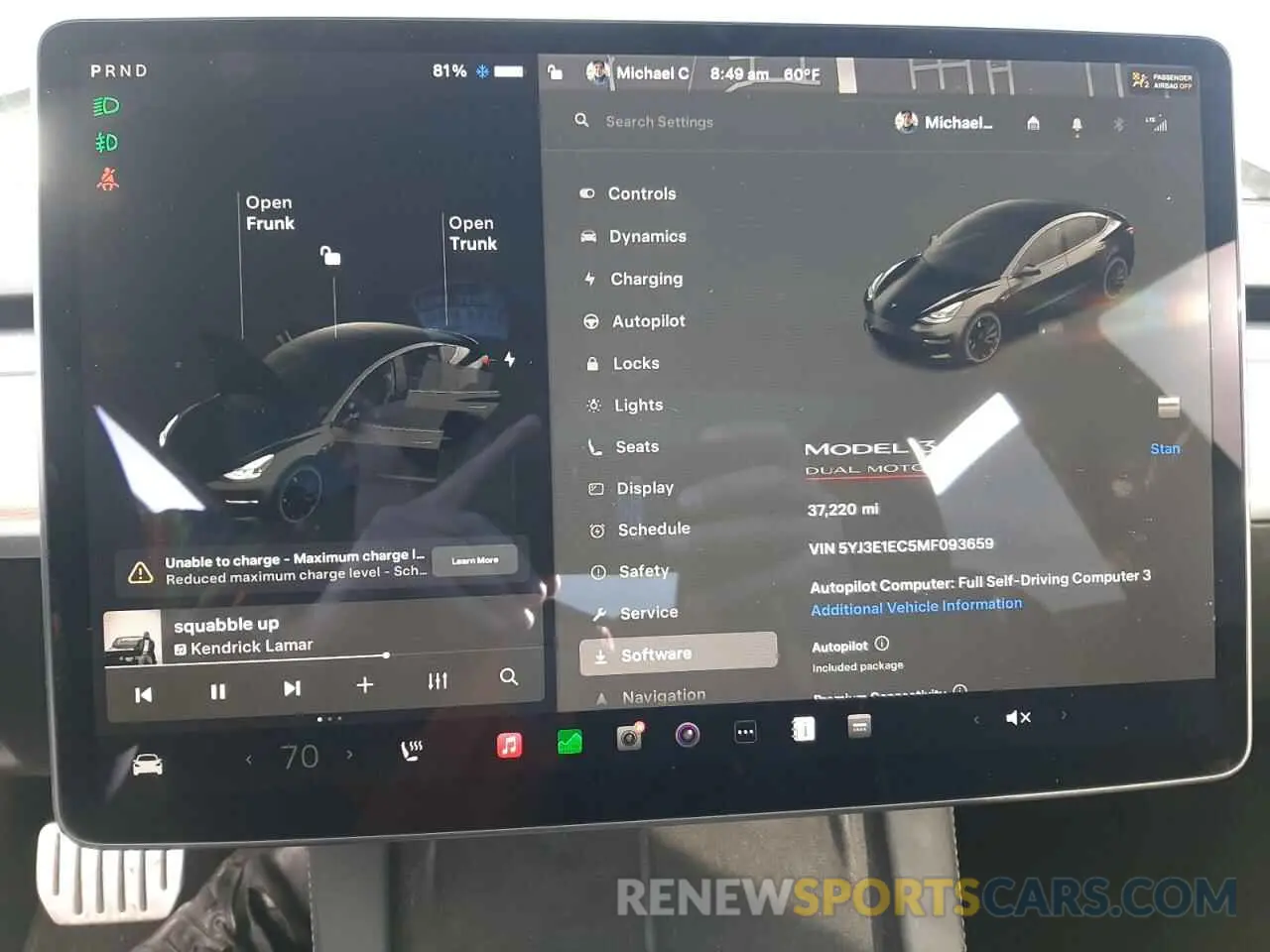 9 Photograph of a damaged car 5YJ3E1EC5MF093659 TESLA MODEL 3 2021