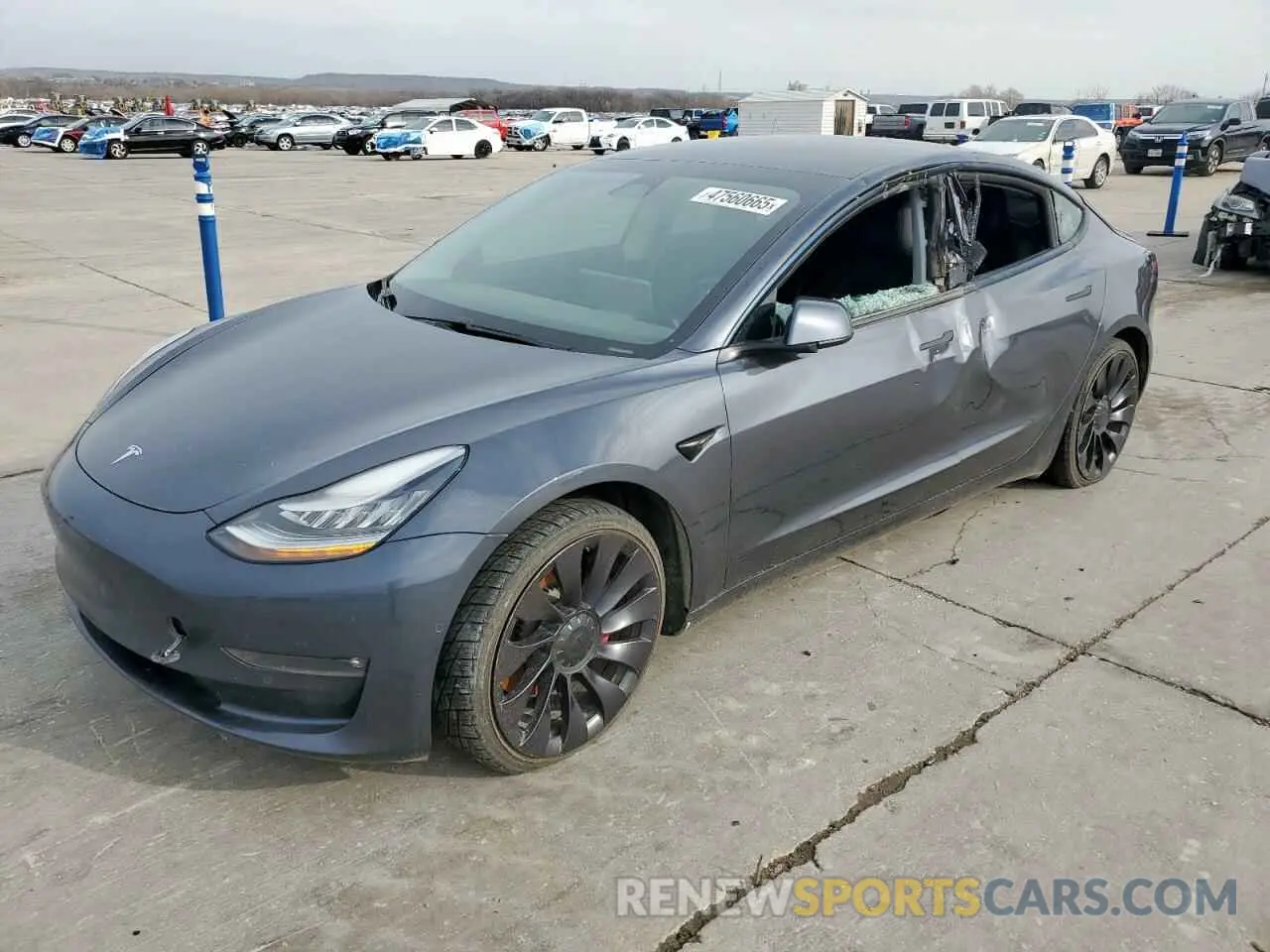1 Фотография поврежденного автомобиля 5YJ3E1EC5MF850673 TESLA MODEL 3 2021