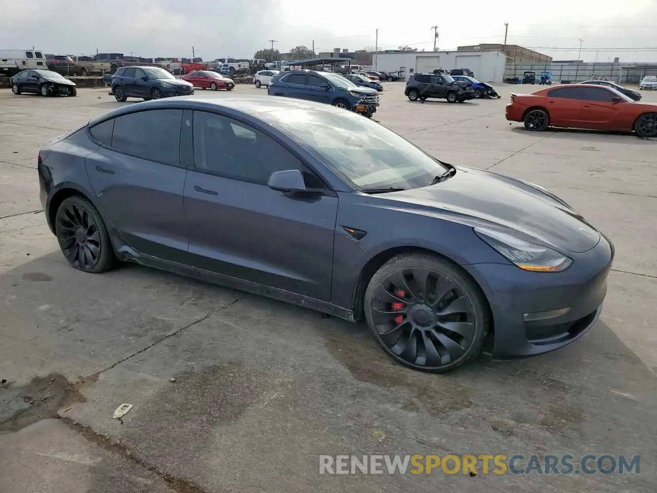 4 Фотография поврежденного автомобиля 5YJ3E1EC5MF850673 TESLA MODEL 3 2021