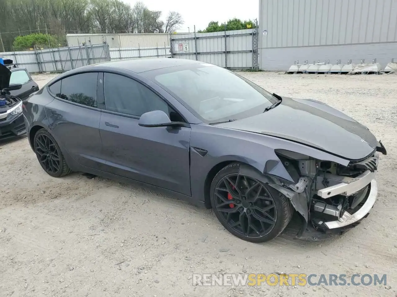 4 Фотография поврежденного автомобиля 5YJ3E1EC5MF984986 TESLA MODEL 3 2021