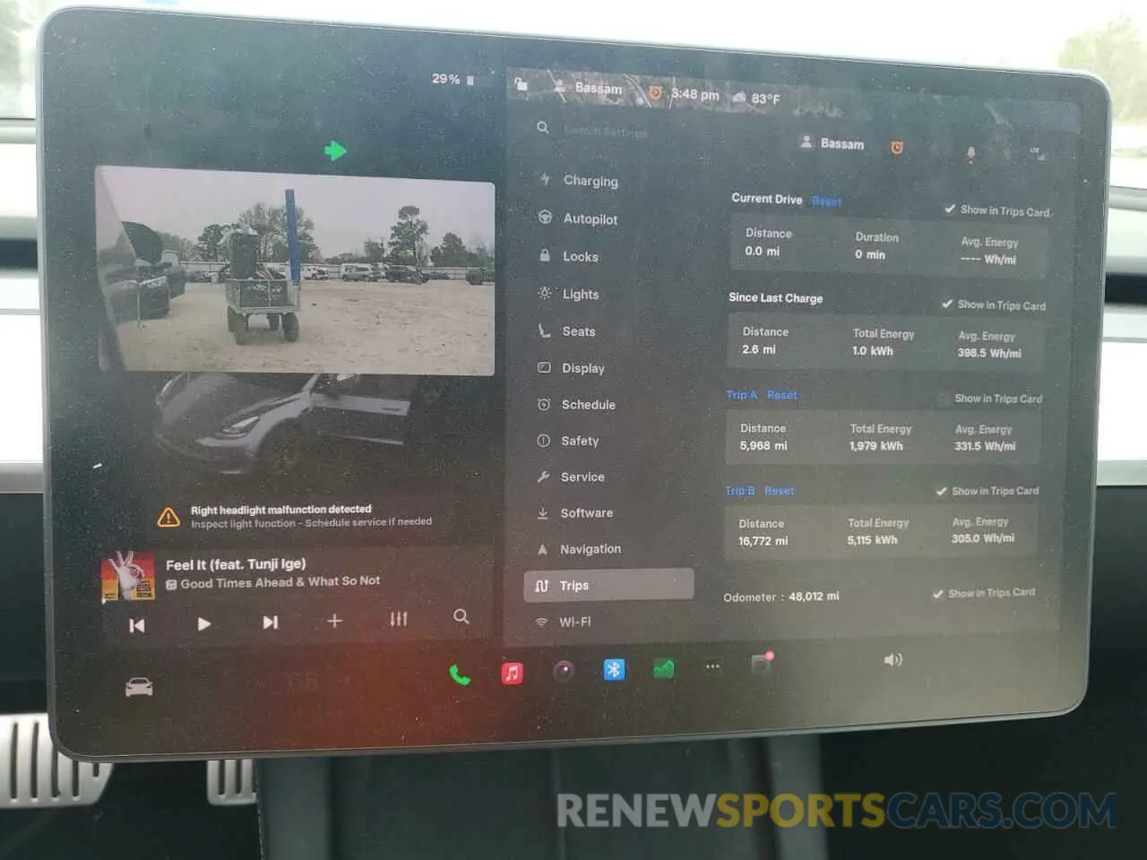 9 Фотография поврежденного автомобиля 5YJ3E1EC5MF984986 TESLA MODEL 3 2021
