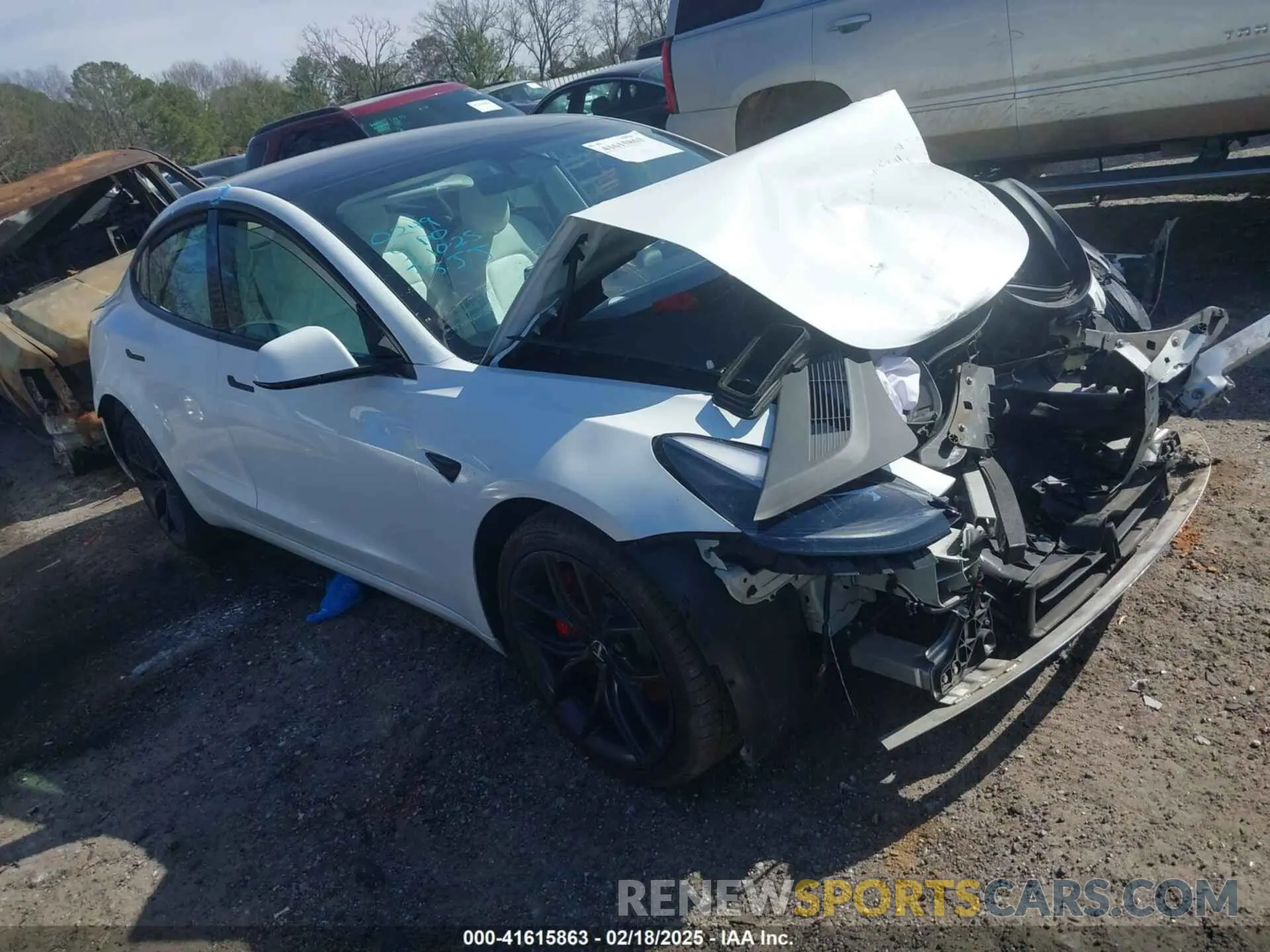 1 Фотография поврежденного автомобиля 5YJ3E1EC6MF020249 TESLA MODEL 3 2021