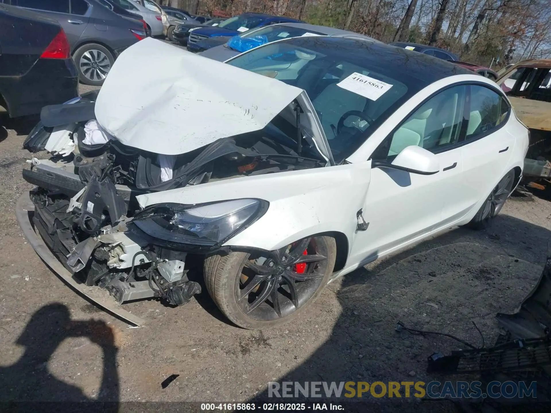 2 Фотография поврежденного автомобиля 5YJ3E1EC6MF020249 TESLA MODEL 3 2021