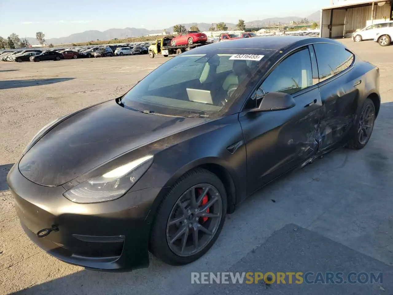 1 Фотография поврежденного автомобиля 5YJ3E1EC6MF064896 TESLA MODEL 3 2021
