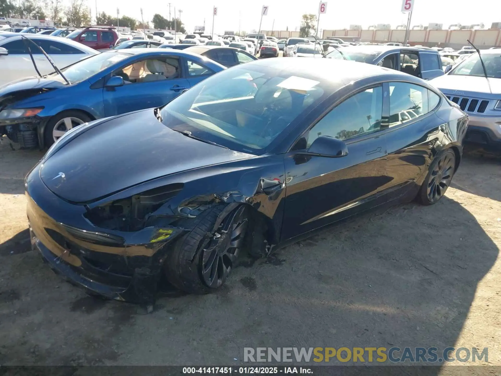 2 Photograph of a damaged car 5YJ3E1EC6MF999321 TESLA MODEL 3 2021