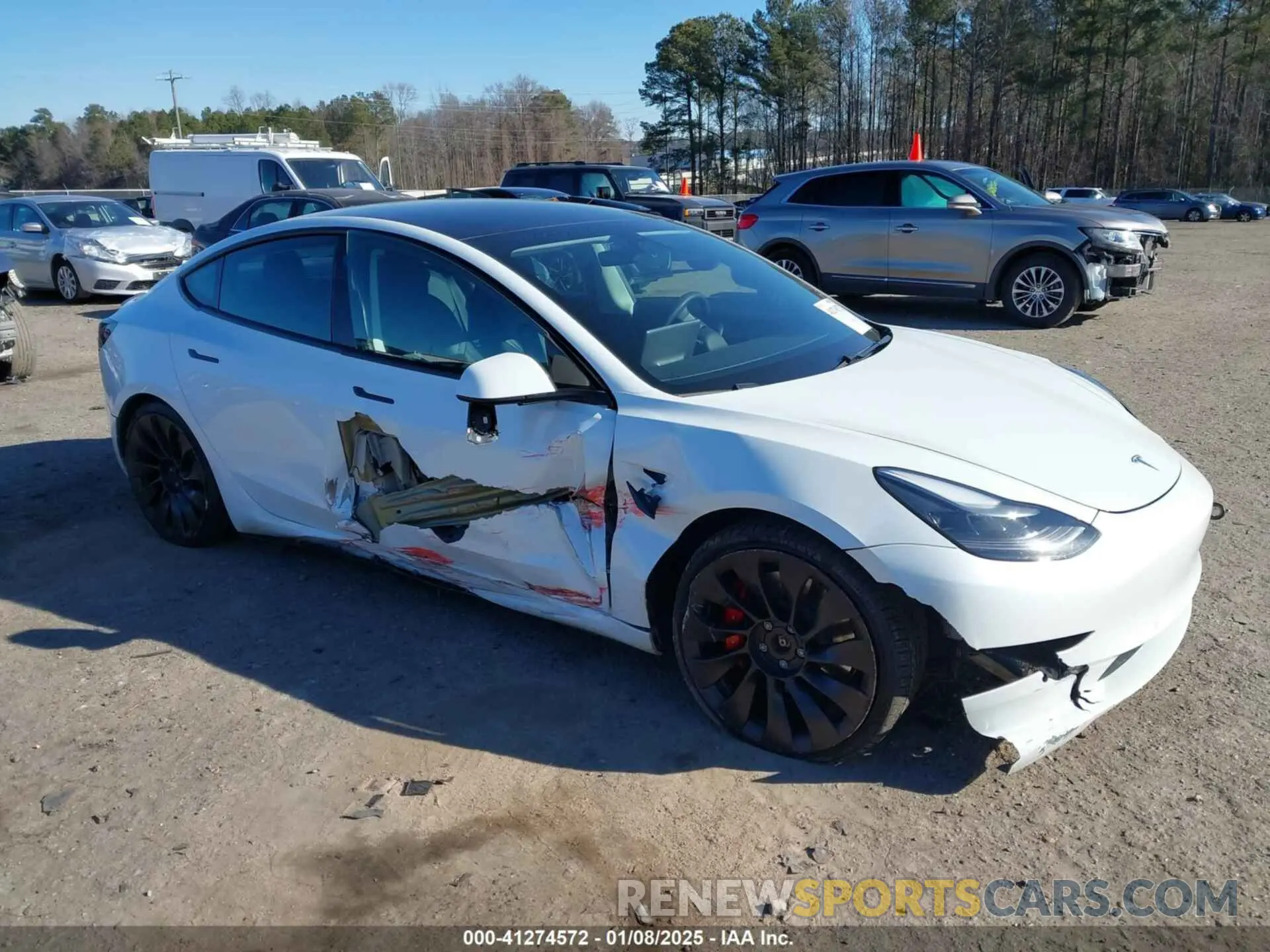 1 Photograph of a damaged car 5YJ3E1EC7MF044401 TESLA MODEL 3 2021