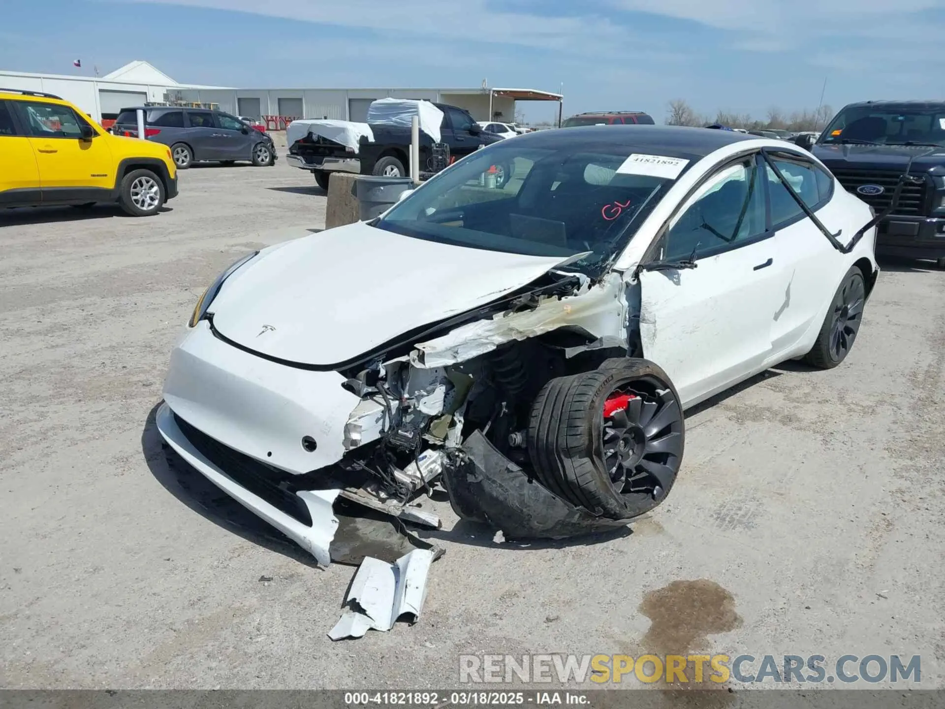 2 Photograph of a damaged car 5YJ3E1EC8MF044388 TESLA MODEL 3 2021