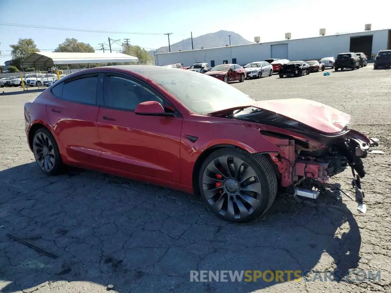 4 Photograph of a damaged car 5YJ3E1ECXMF000876 TESLA MODEL 3 2021