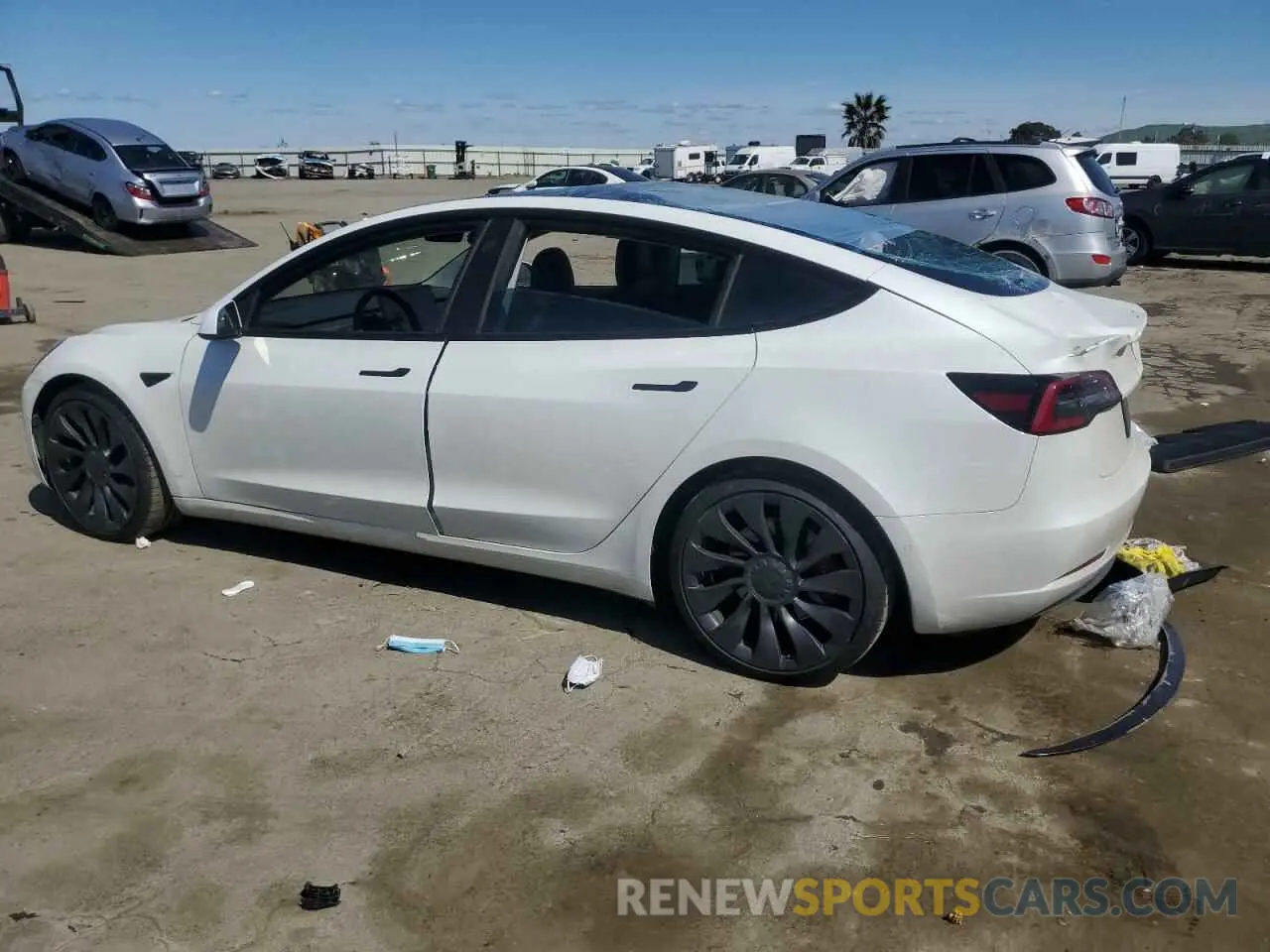 2 Фотография поврежденного автомобиля 5YJ3E1ECXMF091342 TESLA MODEL 3 2021