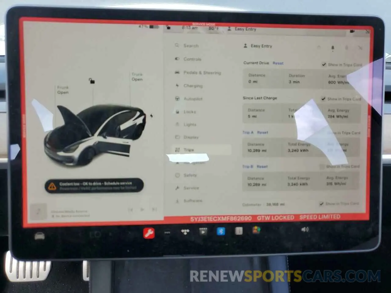 9 Фотография поврежденного автомобиля 5YJ3E1ECXMF862690 TESLA MODEL 3 2021