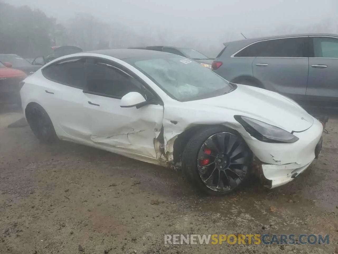 4 Фотография поврежденного автомобиля 5YJ3E1ECXMF984417 TESLA MODEL 3 2021