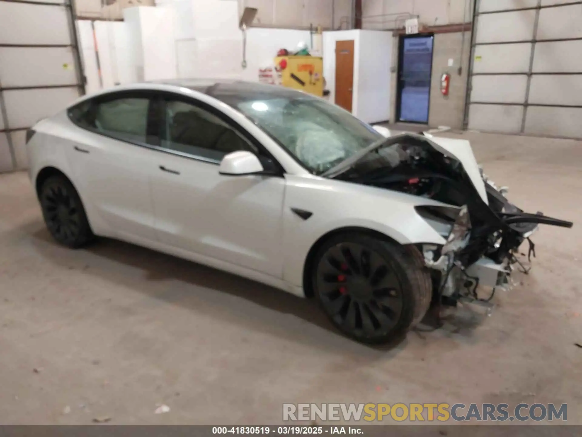 1 Photograph of a damaged car 5YJ3E1ECXMF991836 TESLA MODEL 3 2021