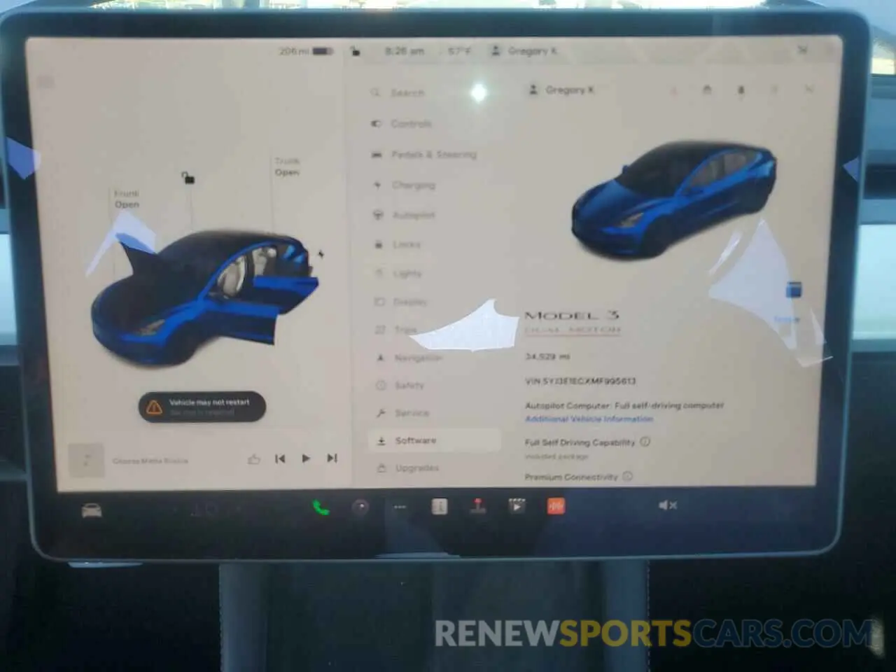 9 Photograph of a damaged car 5YJ3E1ECXMF995613 TESLA MODEL 3 2021
