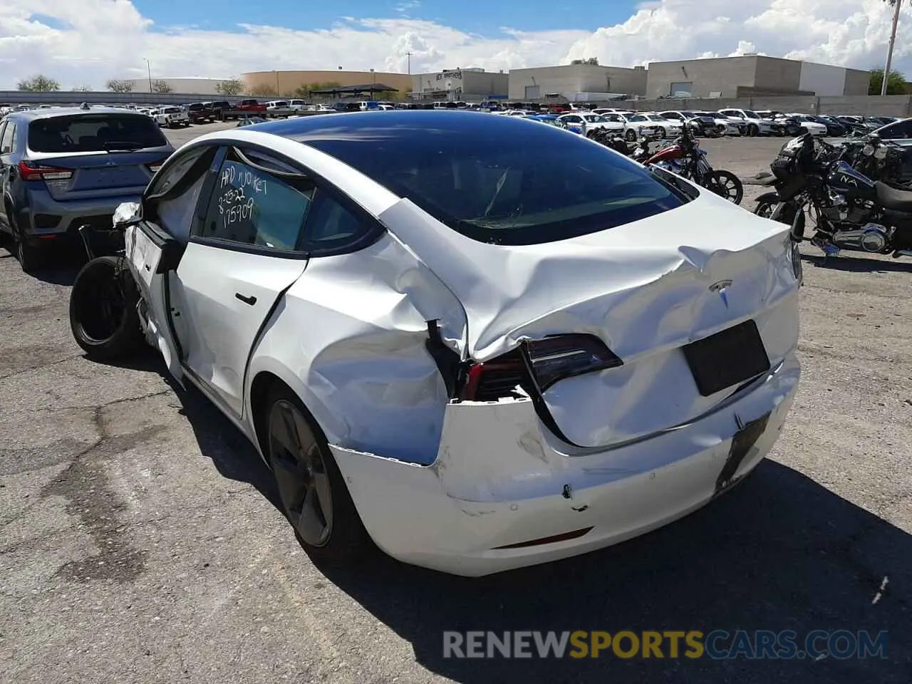 3 Фотография поврежденного автомобиля 5YJ3E1EA0NF161348 TESLA MODEL 3 2022