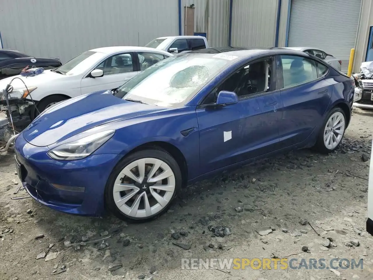 1 Photograph of a damaged car 5YJ3E1EA0NF184984 TESLA MODEL 3 2022