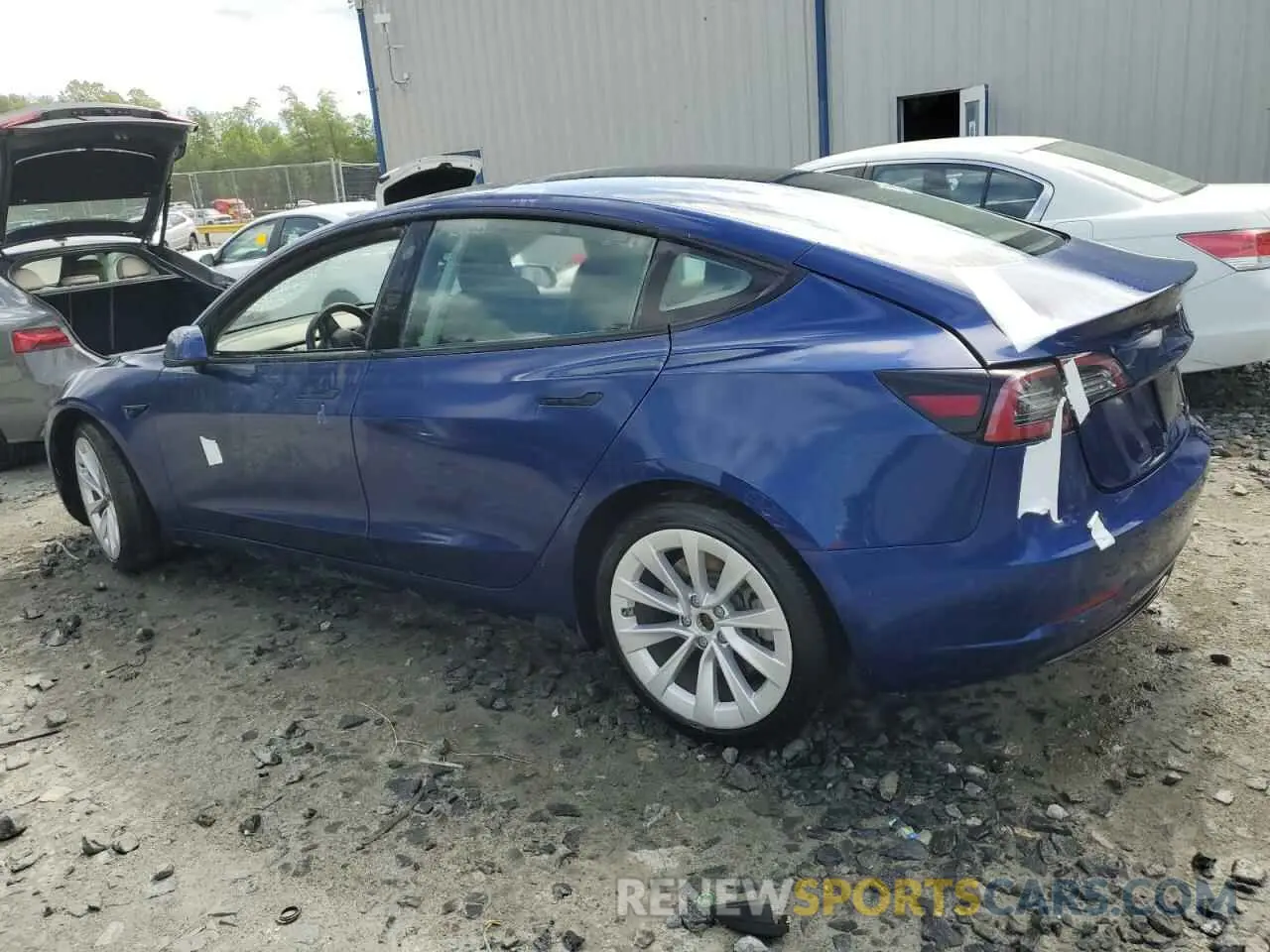 2 Photograph of a damaged car 5YJ3E1EA0NF184984 TESLA MODEL 3 2022
