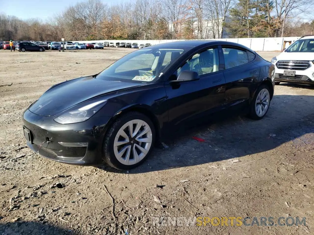 1 Photograph of a damaged car 5YJ3E1EA0NF186301 TESLA MODEL 3 2022