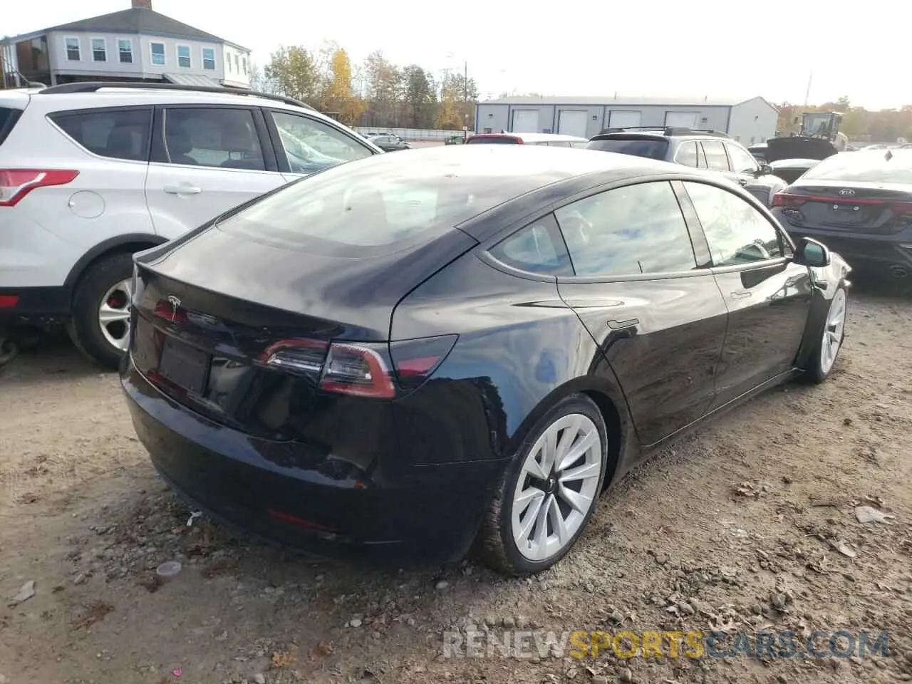 4 Фотография поврежденного автомобиля 5YJ3E1EA0NF187237 TESLA MODEL 3 2022