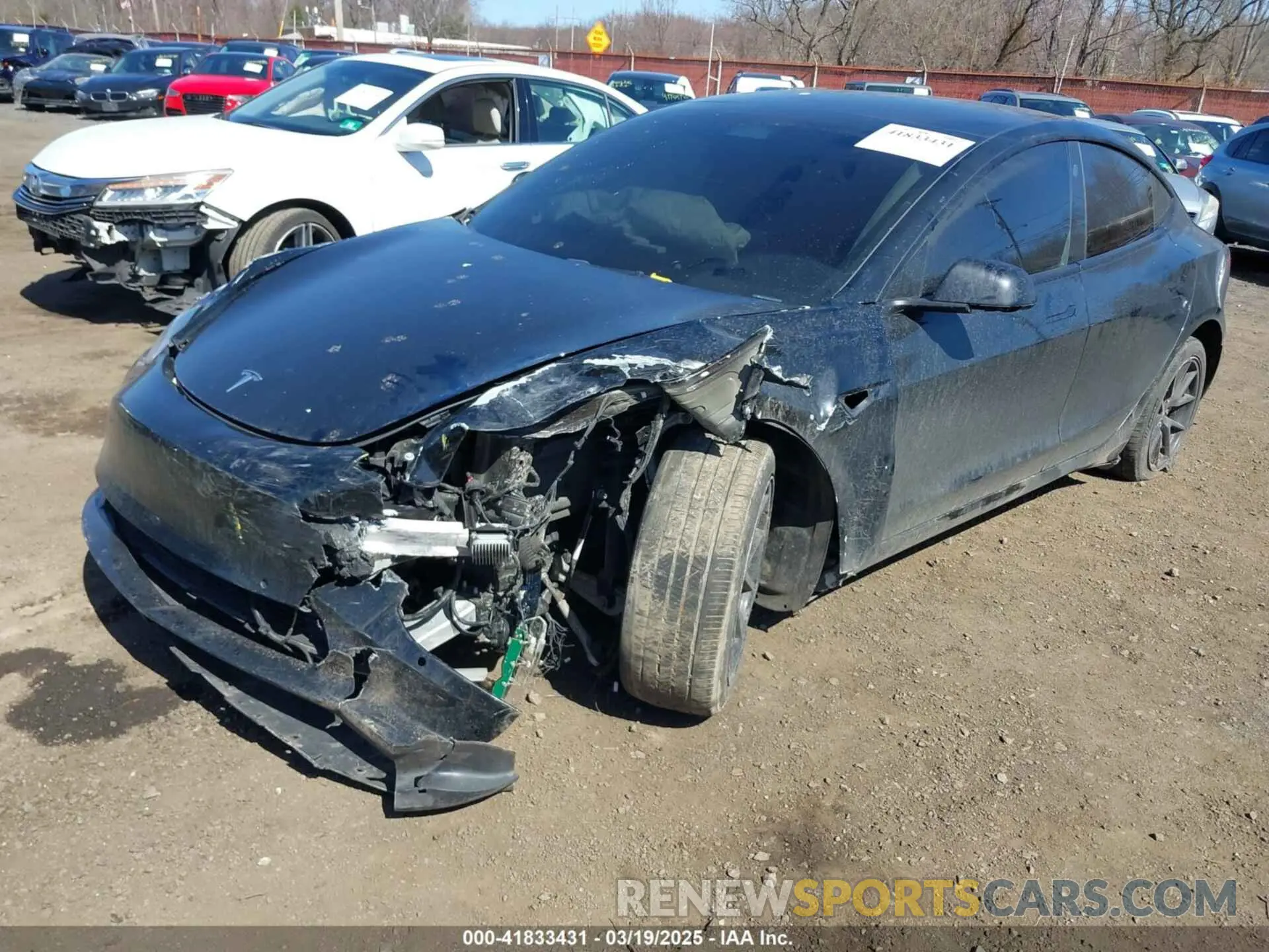 2 Photograph of a damaged car 5YJ3E1EA0NF190056 TESLA MODEL 3 2022