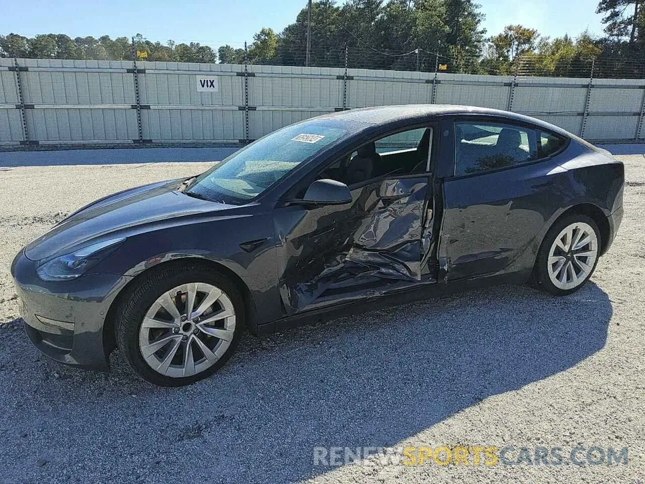 1 Photograph of a damaged car 5YJ3E1EA0NF286415 TESLA MODEL 3 2022