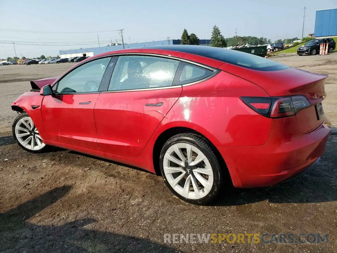 2 Photograph of a damaged car 5YJ3E1EA0NF304413 TESLA MODEL 3 2022