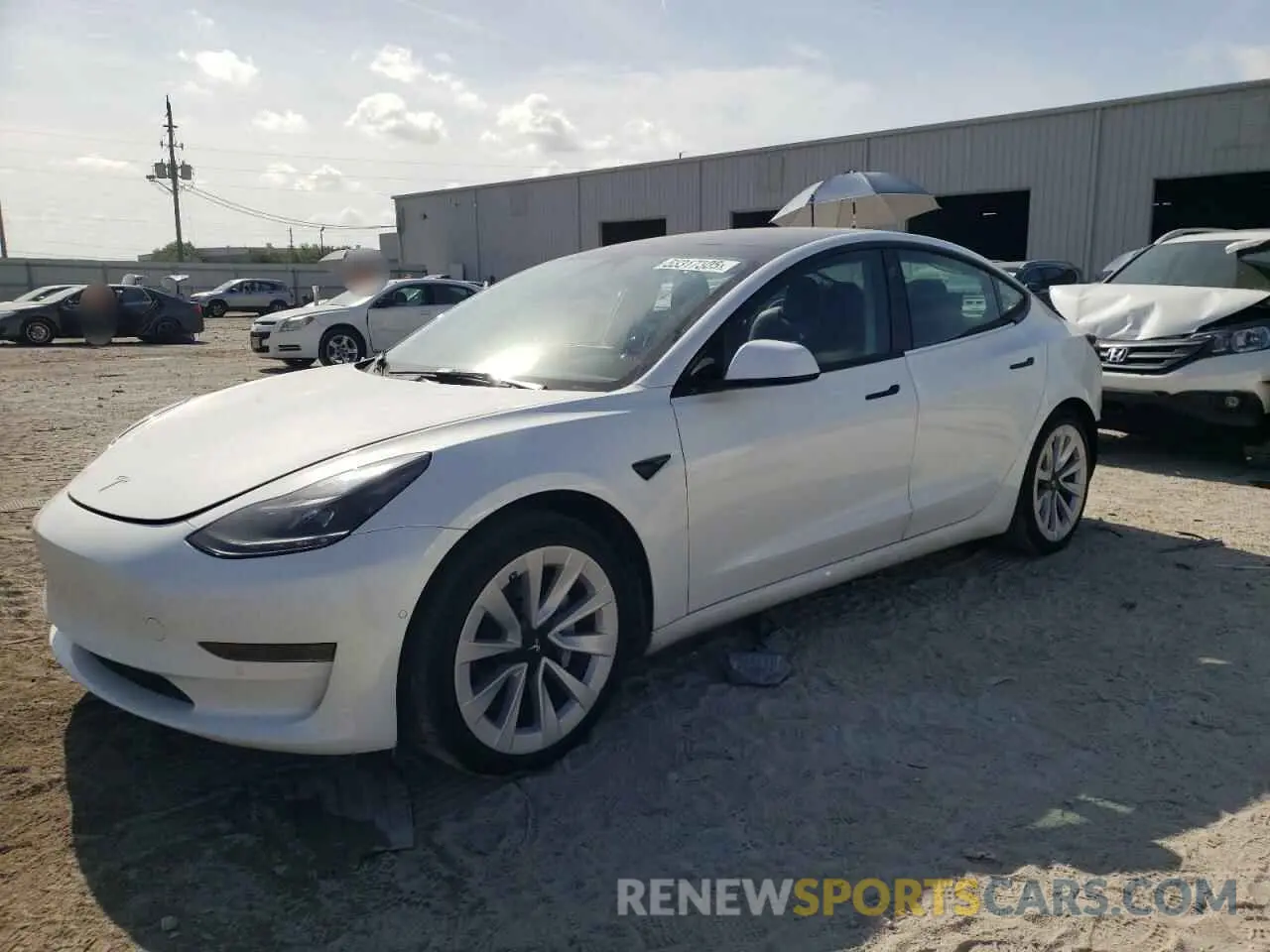 1 Photograph of a damaged car 5YJ3E1EA0NF320658 TESLA MODEL 3 2022
