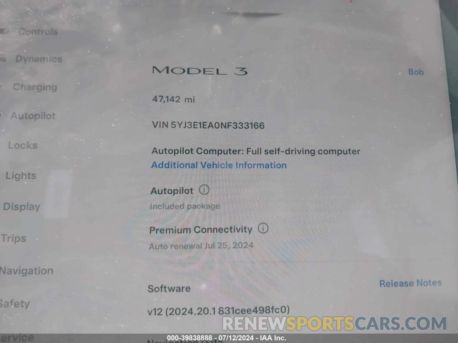 7 Фотография поврежденного автомобиля 5YJ3E1EA0NF333166 TESLA MODEL 3 2022