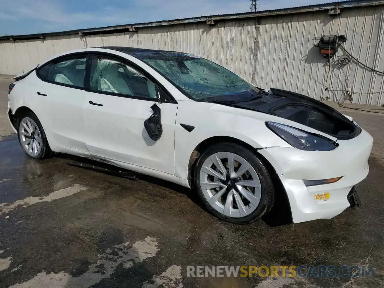 4 Фотография поврежденного автомобиля 5YJ3E1EA0NF352803 TESLA MODEL 3 2022