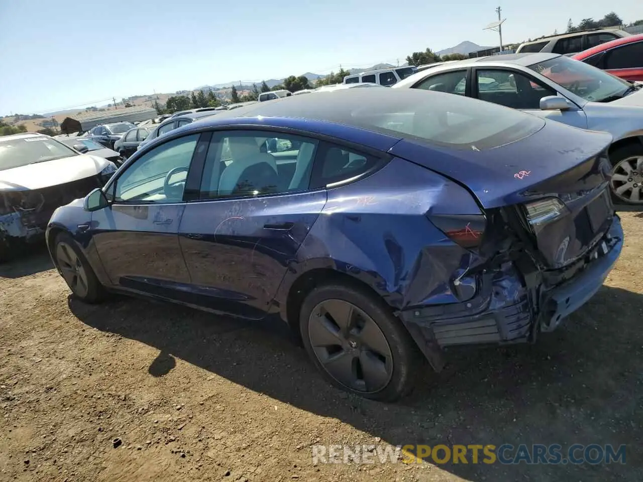 2 Фотография поврежденного автомобиля 5YJ3E1EA0NF361050 TESLA MODEL 3 2022
