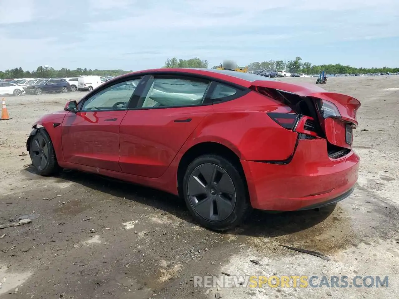 2 Photograph of a damaged car 5YJ3E1EA0NF368841 TESLA MODEL 3 2022