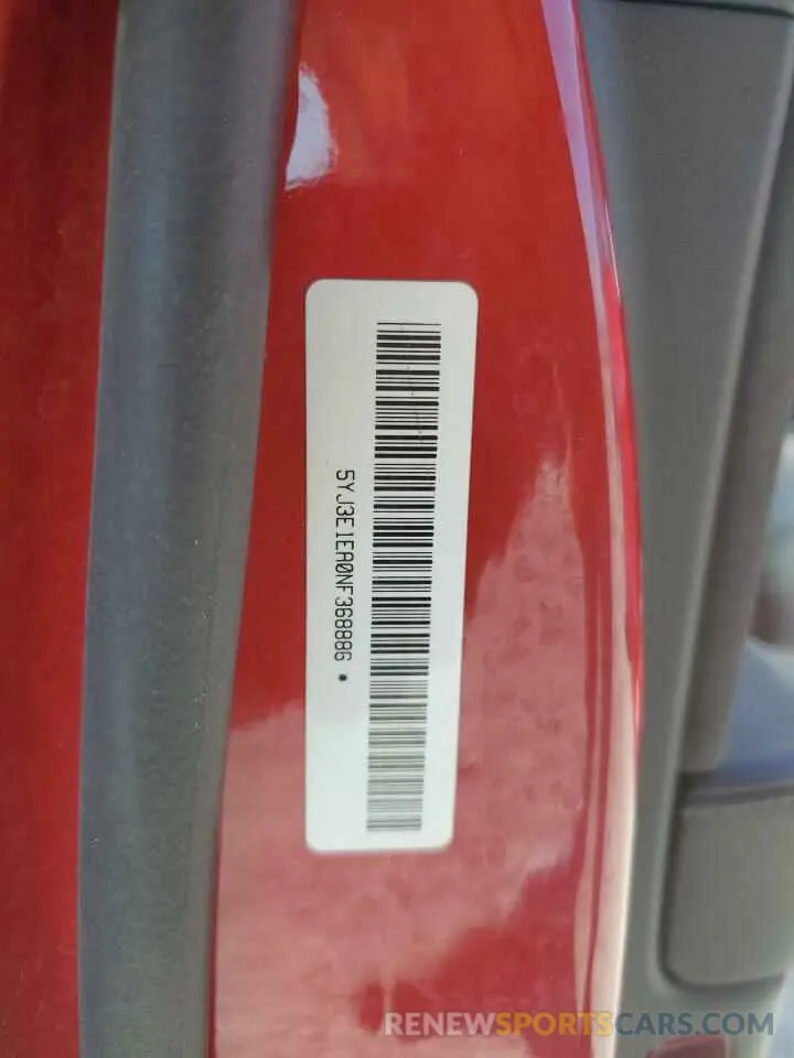 12 Photograph of a damaged car 5YJ3E1EA0NF368886 TESLA MODEL 3 2022