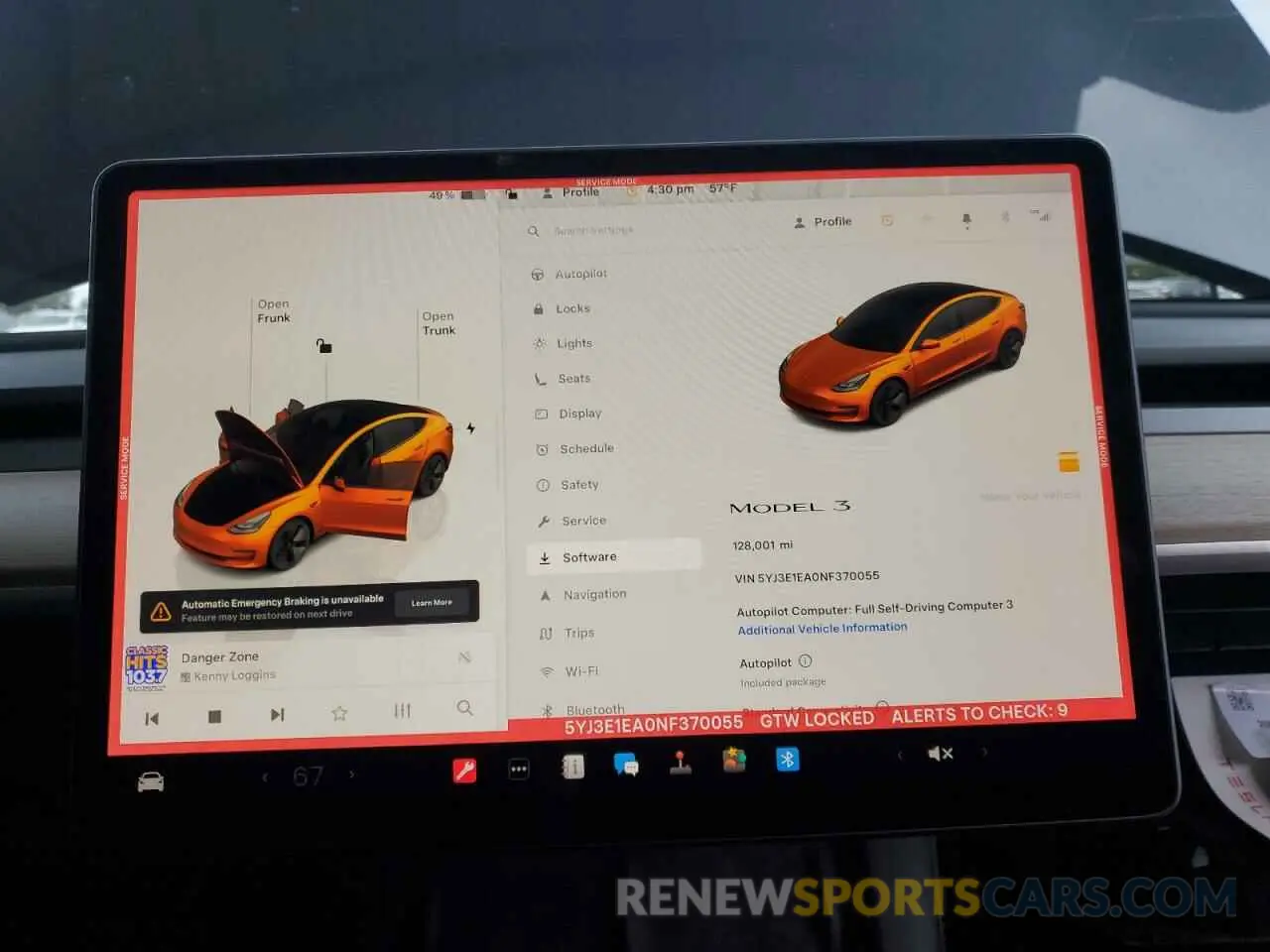 9 Photograph of a damaged car 5YJ3E1EA0NF370055 TESLA MODEL 3 2022