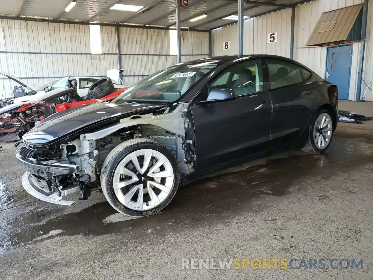 1 Photograph of a damaged car 5YJ3E1EA0NF370332 TESLA MODEL 3 2022
