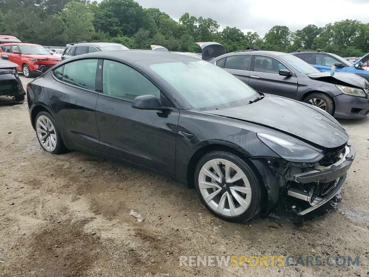 4 Фотография поврежденного автомобиля 5YJ3E1EA0NF372095 TESLA MODEL 3 2022