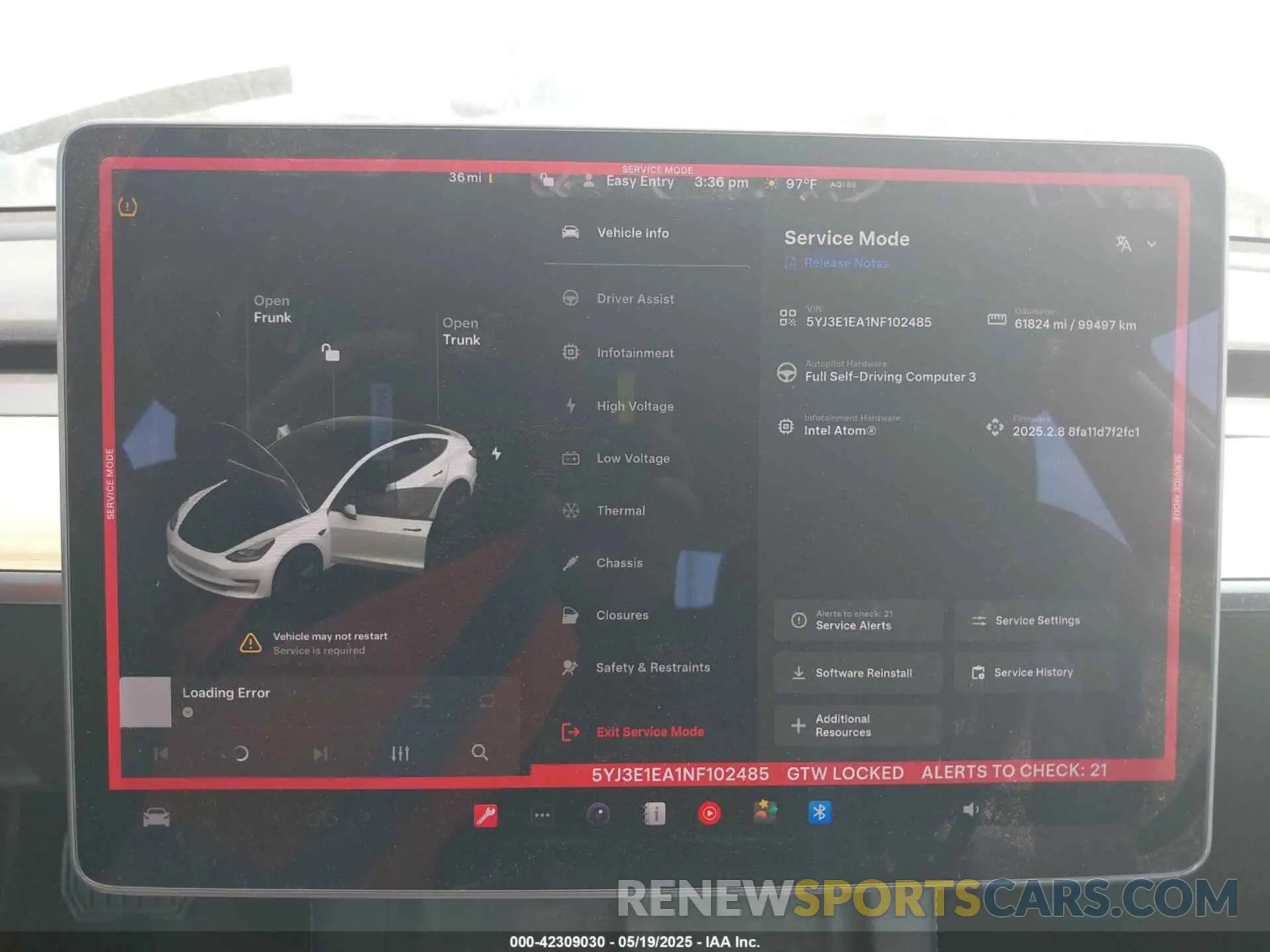 7 Photograph of a damaged car 5YJ3E1EA1NF102485 TESLA MODEL 3 2022