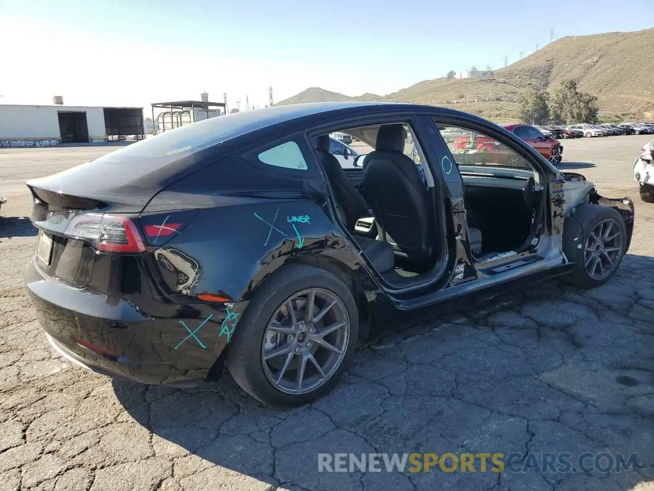 3 Photograph of a damaged car 5YJ3E1EA1NF115575 TESLA MODEL 3 2022