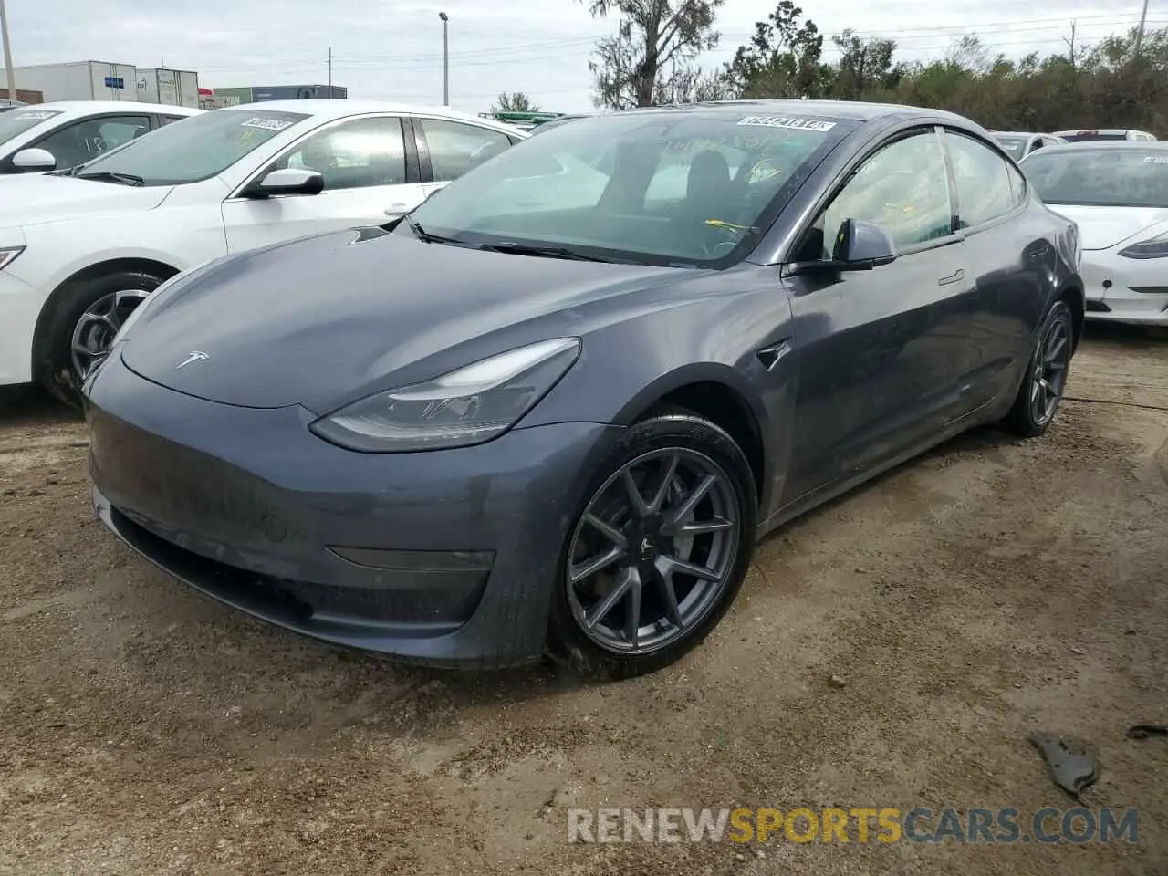 1 Photograph of a damaged car 5YJ3E1EA1NF187621 TESLA MODEL 3 2022