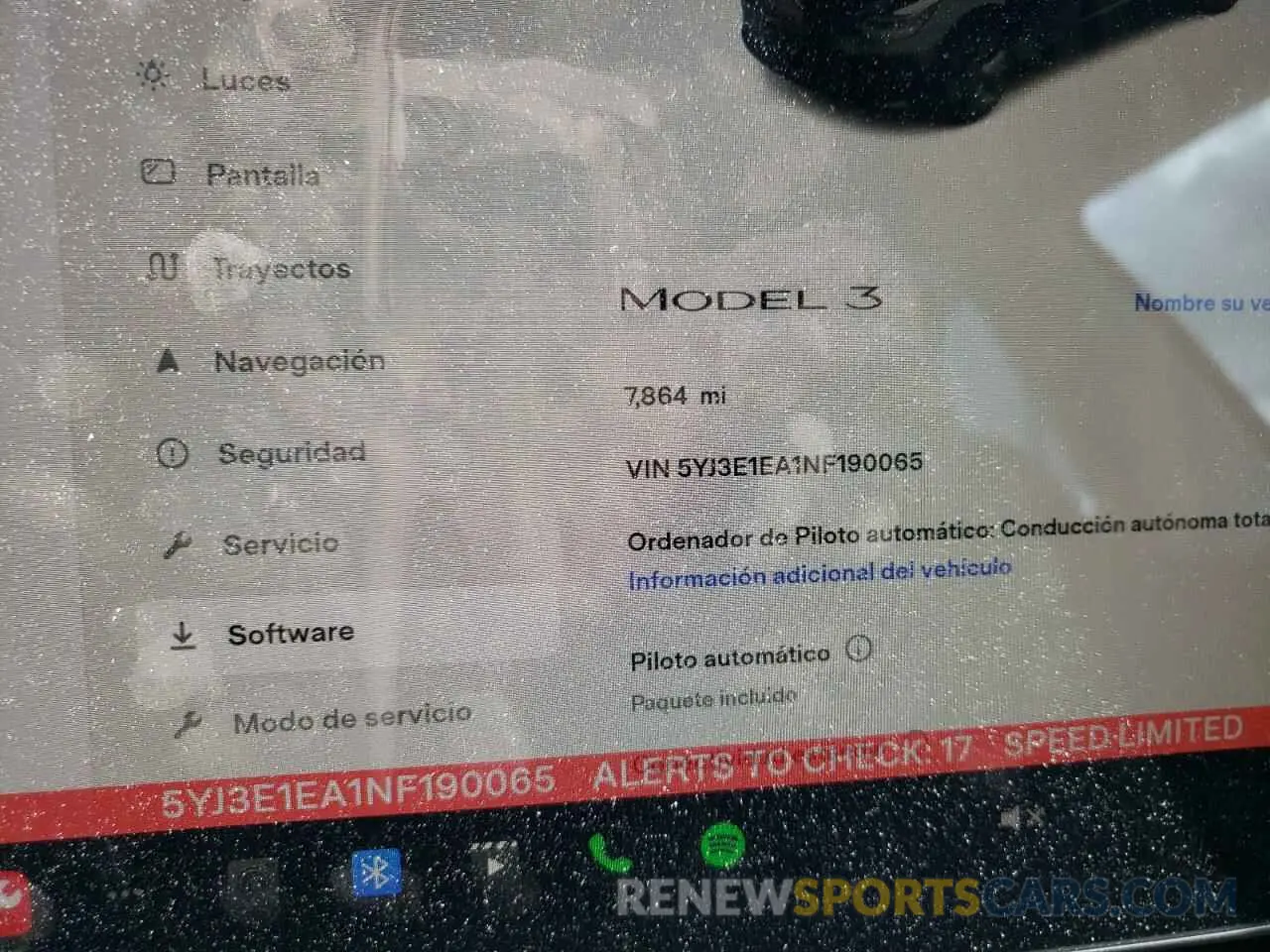 8 Photograph of a damaged car 5YJ3E1EA1NF190065 TESLA MODEL 3 2022