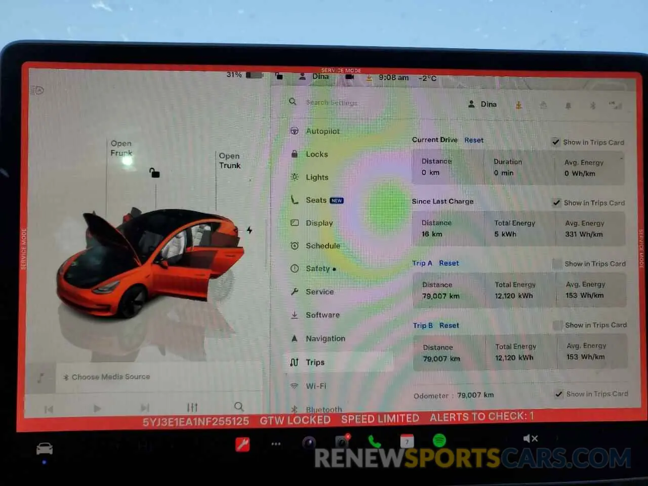 9 Photograph of a damaged car 5YJ3E1EA1NF255125 TESLA MODEL 3 2022