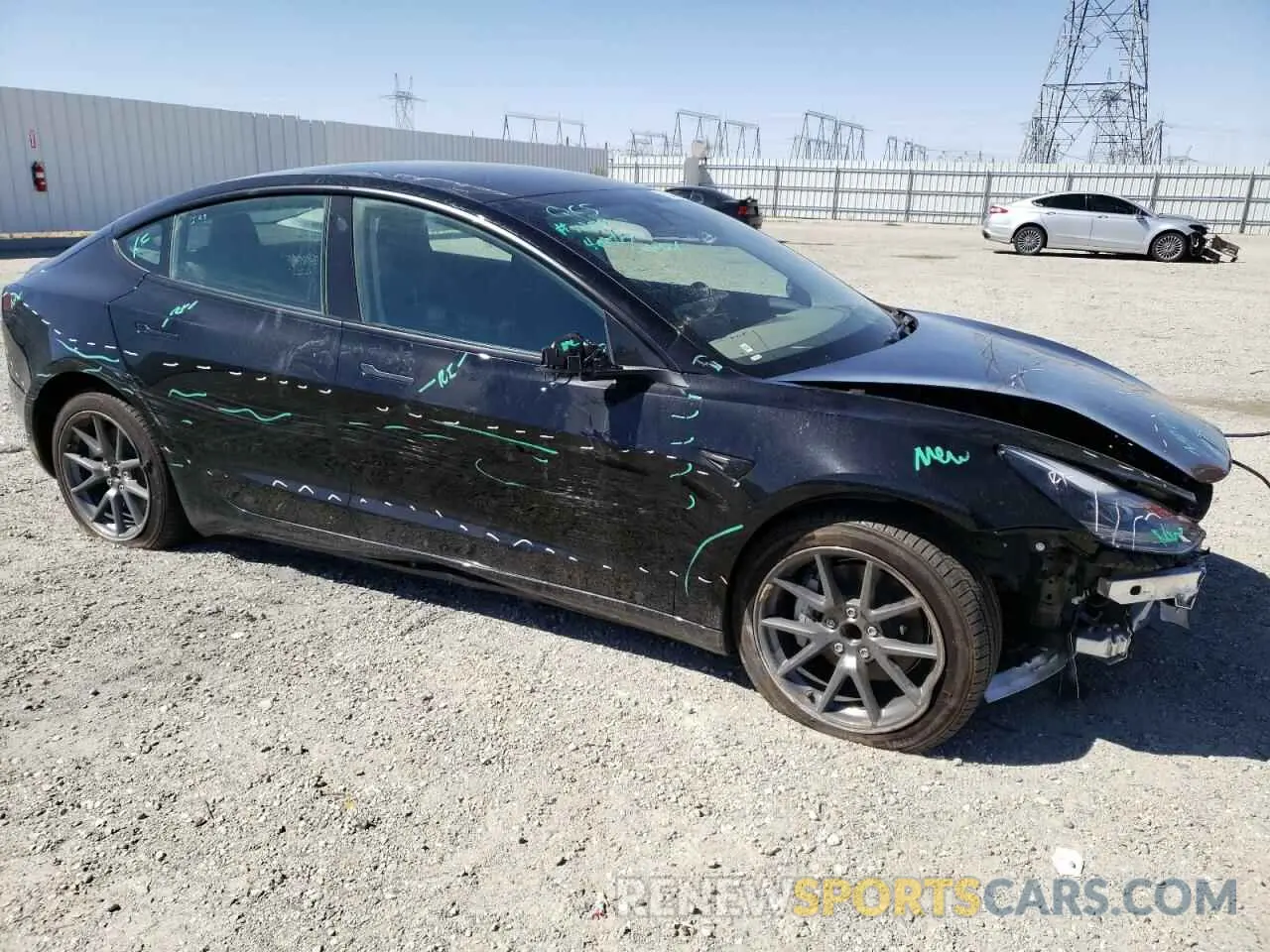 4 Фотография поврежденного автомобиля 5YJ3E1EA1NF287105 TESLA MODEL 3 2022