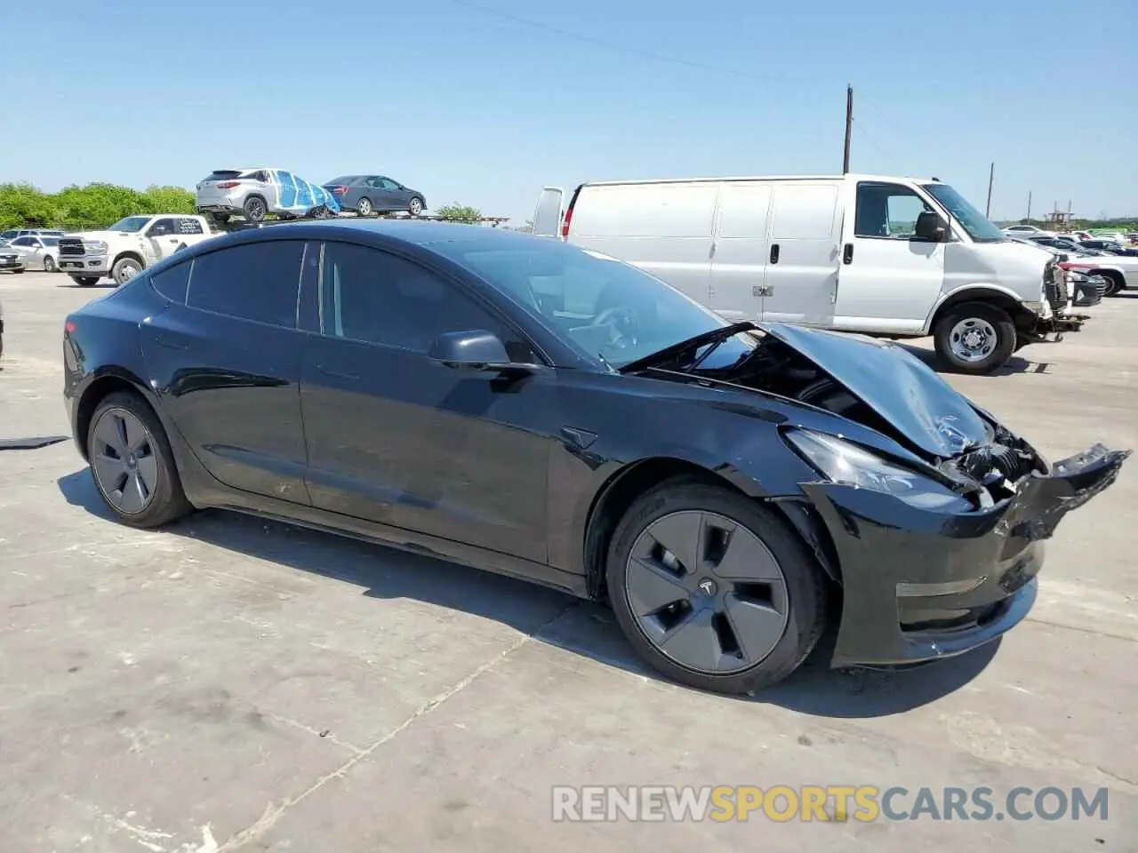 4 Фотография поврежденного автомобиля 5YJ3E1EA1NF315906 TESLA MODEL 3 2022