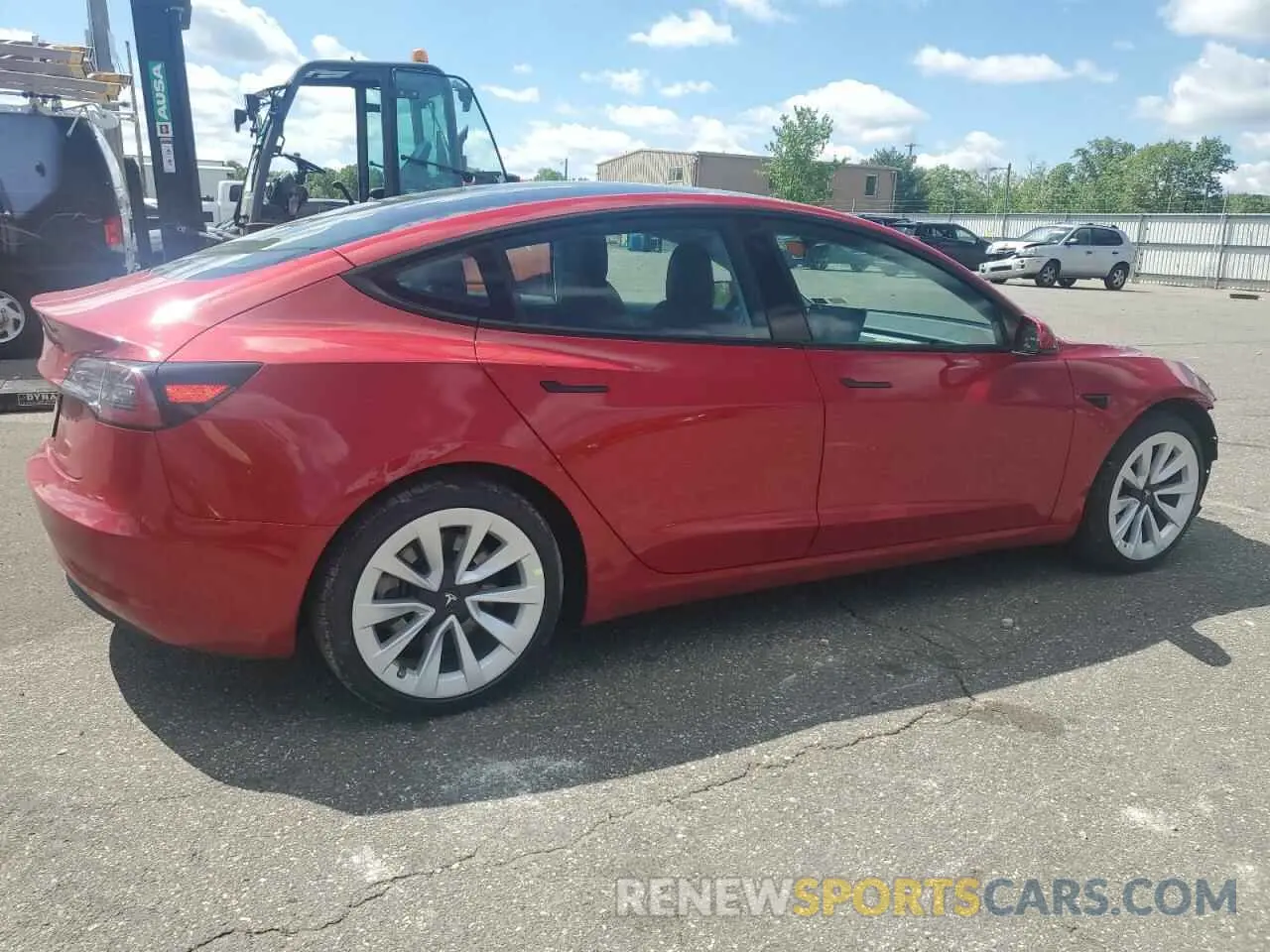 3 Photograph of a damaged car 5YJ3E1EA1NF369822 TESLA MODEL 3 2022