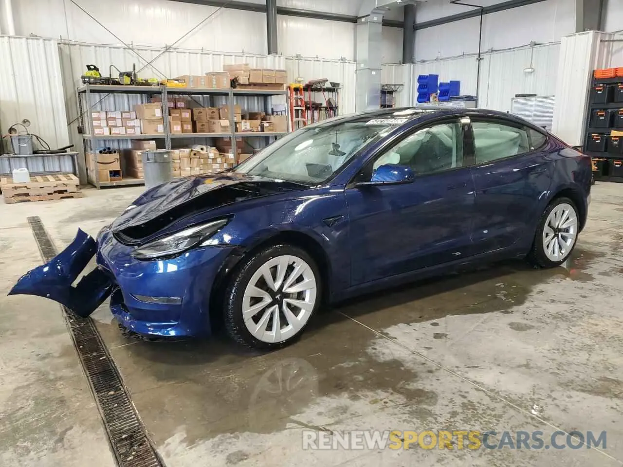 1 Photograph of a damaged car 5YJ3E1EA1NF371070 TESLA MODEL 3 2022