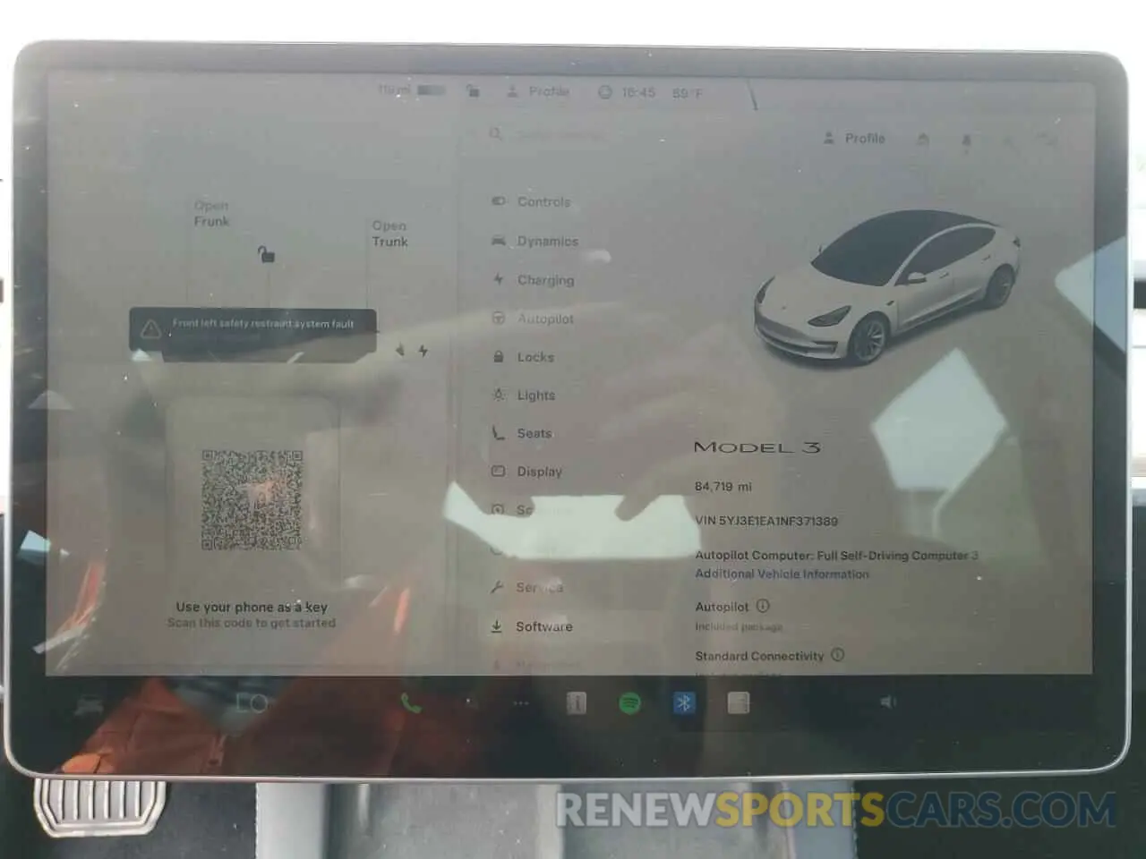 9 Photograph of a damaged car 5YJ3E1EA1NF371389 TESLA MODEL 3 2022