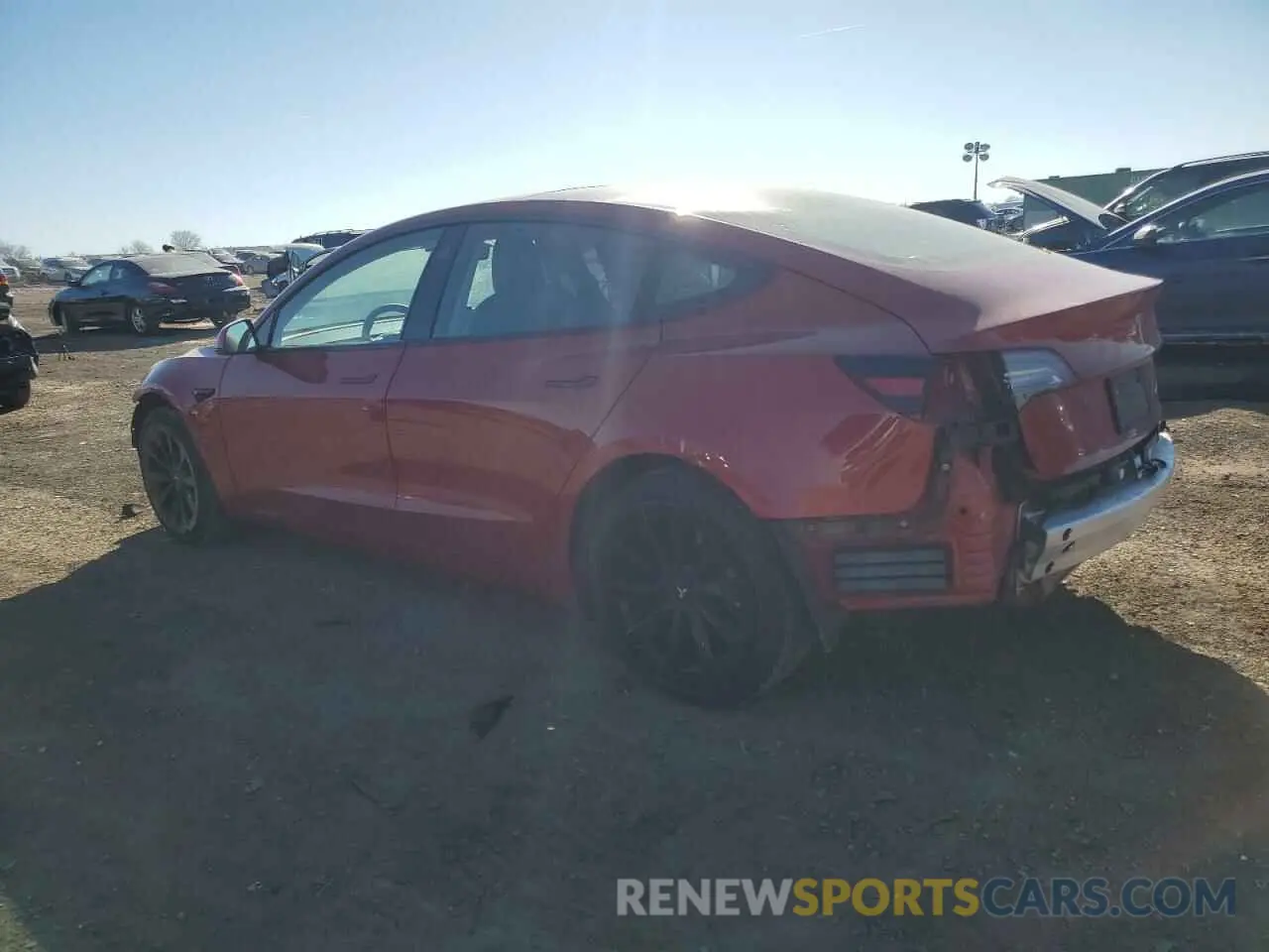 2 Photograph of a damaged car 5YJ3E1EA2NF185392 TESLA MODEL 3 2022