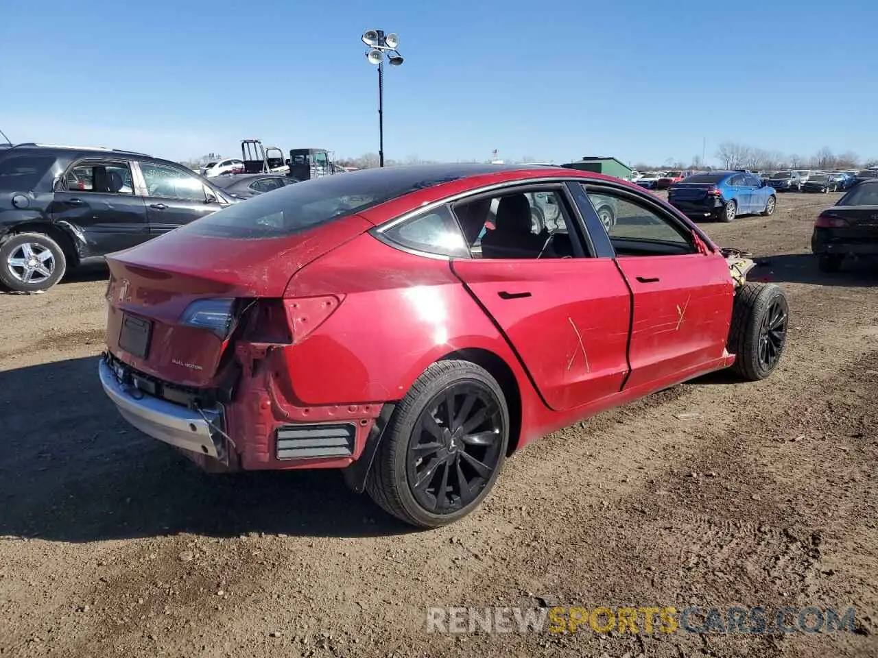 3 Photograph of a damaged car 5YJ3E1EA2NF185392 TESLA MODEL 3 2022