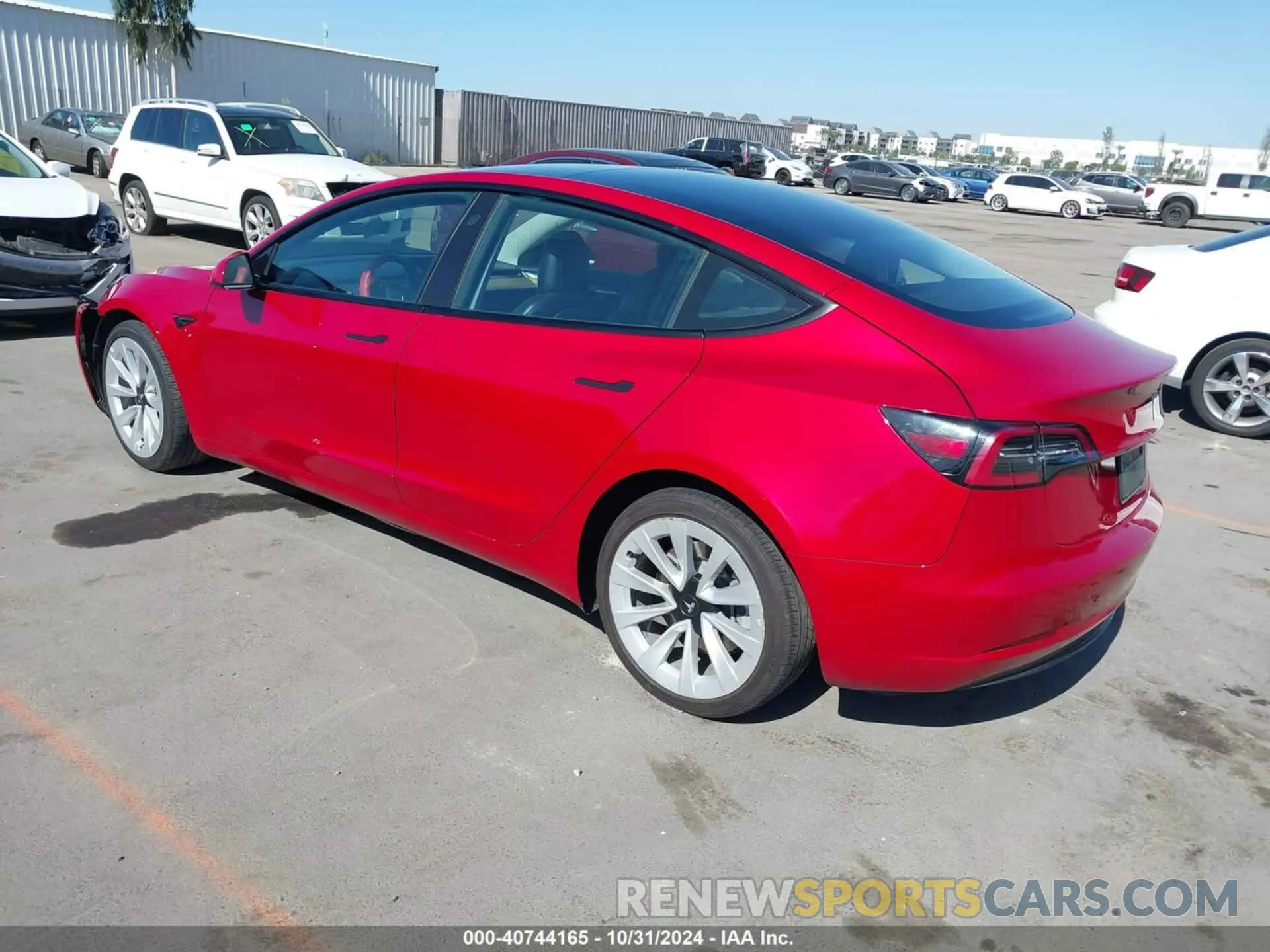 3 Photograph of a damaged car 5YJ3E1EA2NF190141 TESLA MODEL 3 2022